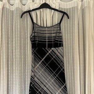 Vintage midi dress with frill detail